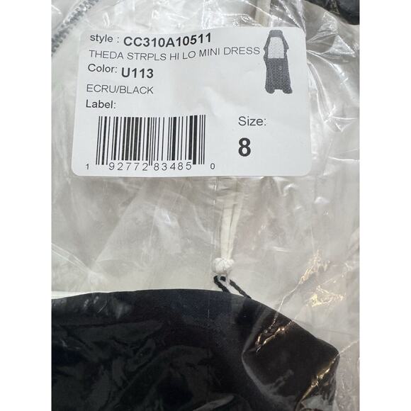 ALICE AND OLIVIA STEPH TWISTED NECK FRINGE COCKTAIL WEDDING DRESS SZ 8 - Picture 7 of 7